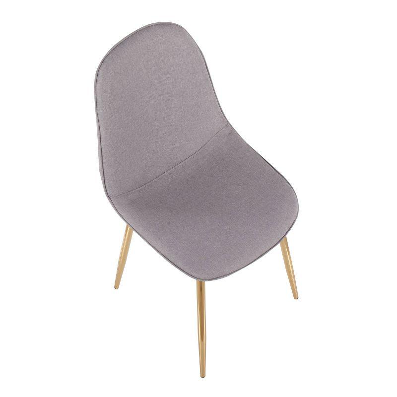 Set of 2 Pebble Steel/Polyester Dining Chairs - LumiSource