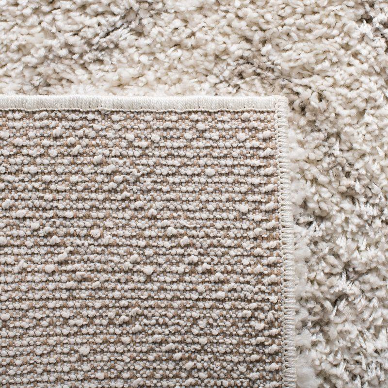 Arizona Shag ASG744 Power Loomed Indoor Area Rug - Ivory/Beige - 6'7"x6'7" - Safavieh