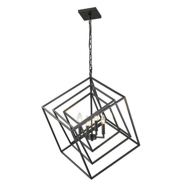Z-Lite Euclid 4 - Light Chandelier in  Matte Black