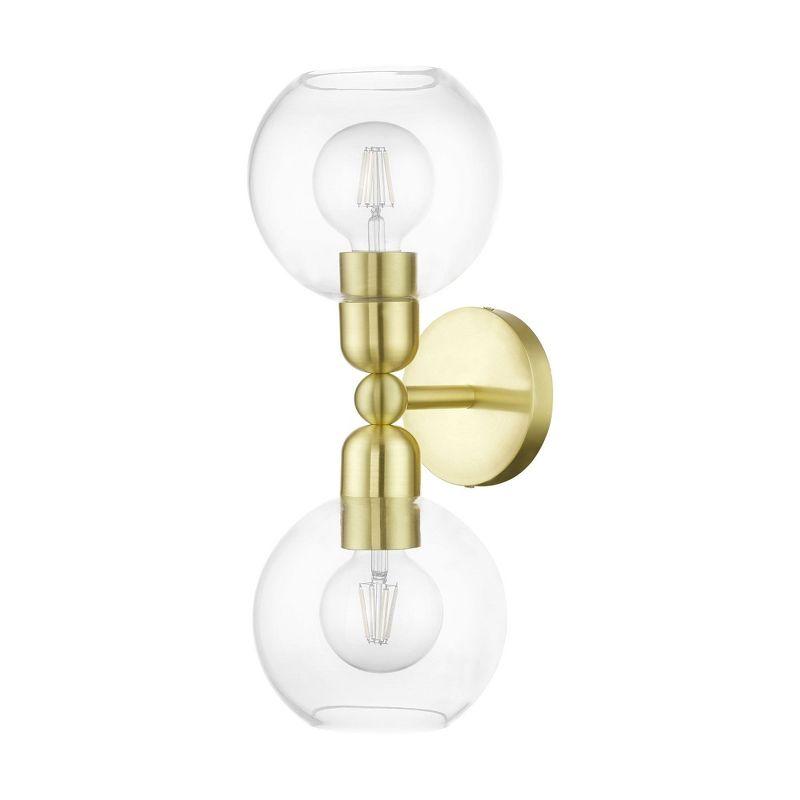 Livex Lighting Downtown 2 - Light Vanity in  Satin Brass