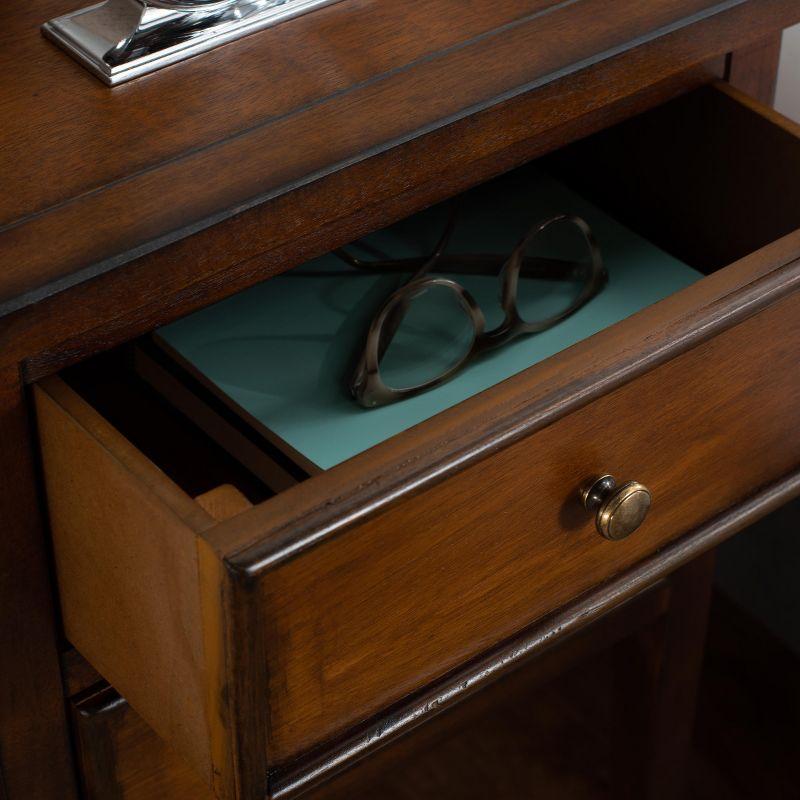 Toby Accent Table With Storage Drawers - AMH6625F - Brown - Safavieh Couture
