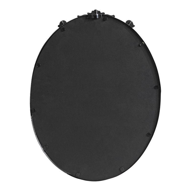 Kate & Laurel All Things Decor 18"x24" Arendahl Traditional Vertical Oval Wall Mirror: Ornate, Baroque-Inspired Design