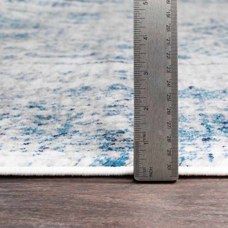 Livabliss 6'7" Square Melissa Traditional Rugs Blue: Medium Pile, Stain & Fade-Resistant, Indoor Use, 100% Polypropylene