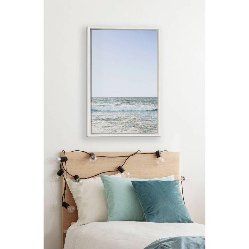 Sylvie Pale Blue Sea by The Creative Bunch Studio Framed Wall Canvas - Kate & Laurel All Things Decor