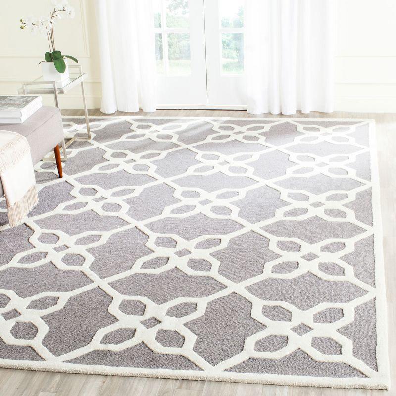 Cambridge CAM722 Tufted Indoor Area Rug - Dark Grey/Ivory - 8'x10' - Safavieh