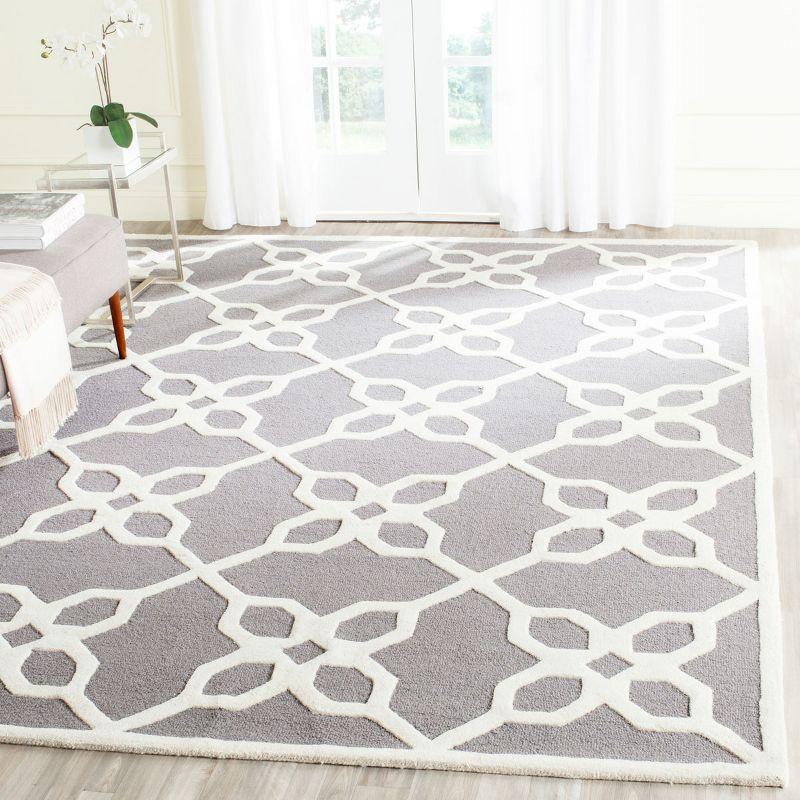 Gray Hand-Tufted Wool 8' x 10' Rectangular Rug