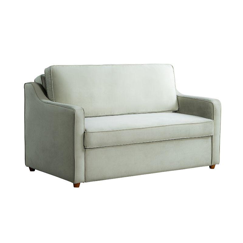 Serta Juliette 62.2'' Full Convertible Sofa w/ Velvet Upholstery