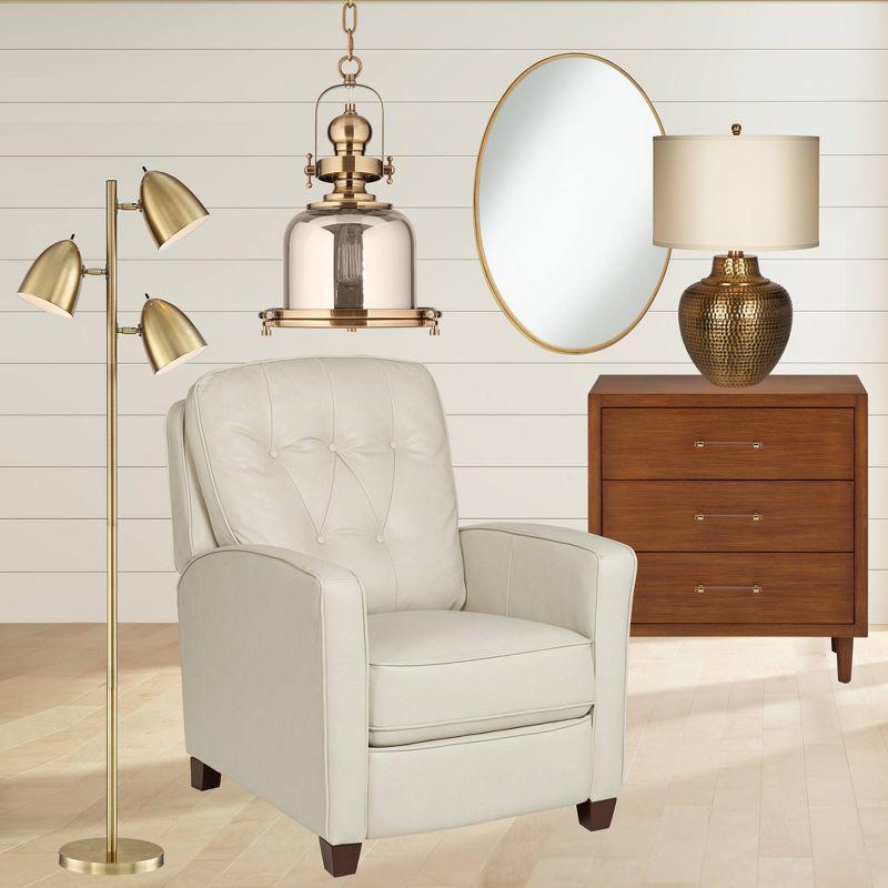 Possini Euro Design Elida Brass Mini Pendant Light 11" Wide Modern Chrome Glass Bell Jar Shade for Dining Room House Foyer Kitchen Island Entryway