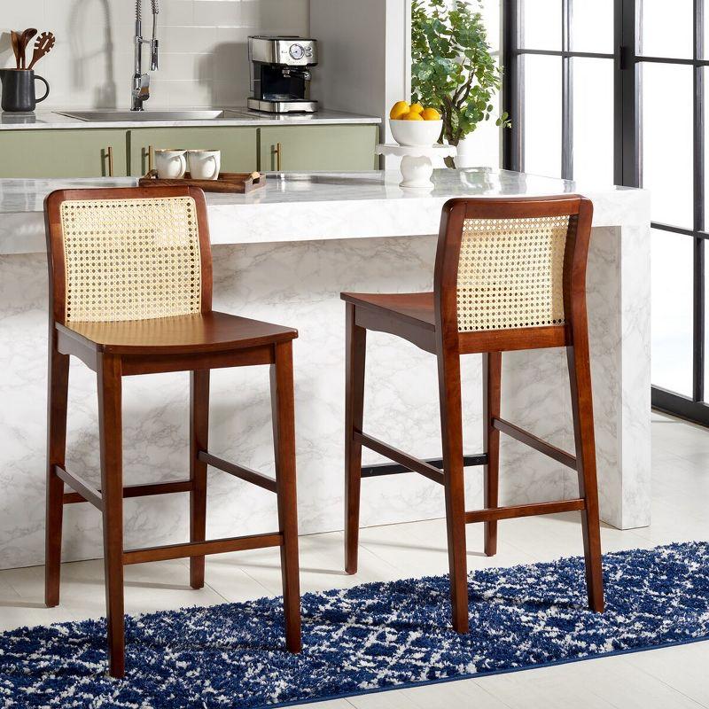 Benicio Rattan Bar Stool (Set Of 2)  - Safavieh