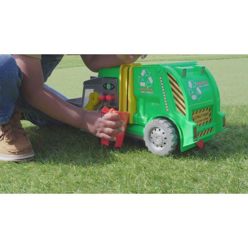 Maxx Action 3-N-1 Maxx Recycler - Toy Garbage Truck with Joystick Controllers and Miniature Trash Pieces
