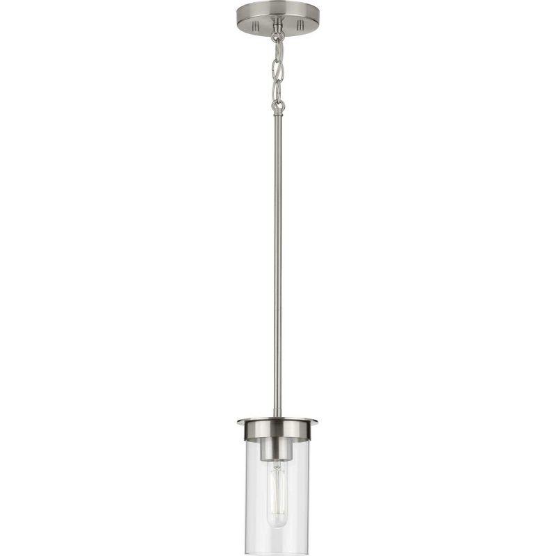 Progress Lighting, Kellwyn Collection, 1-Light Mini-Pendant, Matte Black, Clear Glass Shade