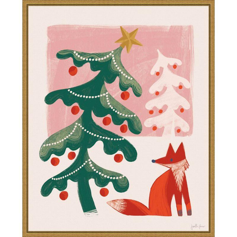 Amanti Art 23"x28" Retro Holiday III by Janelle Penner Framed Canvas Wall Art Print