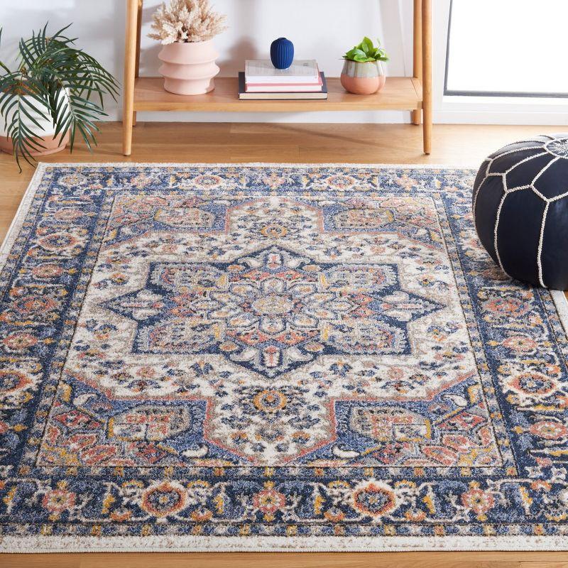 Astoria 5' x 8' Blue Synthetic Reversible Area Rug