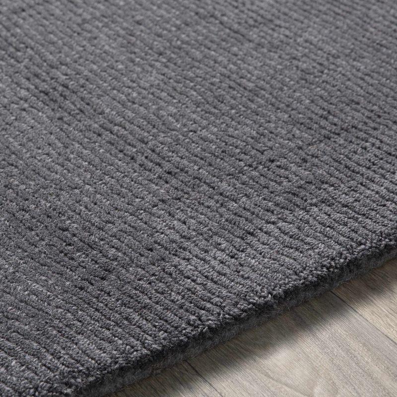 Hauteloom Brockton Solid Black Wool Rug