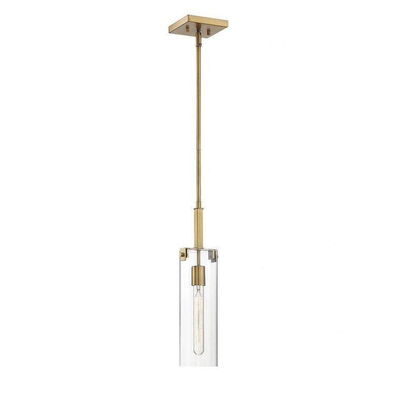 Winfield Warm Brass Glass Mini Pendant Light