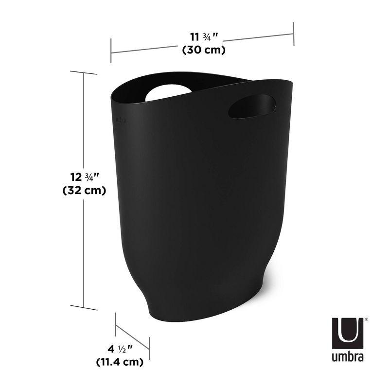 Black Slim Plastic Touchless Kids Trash Can