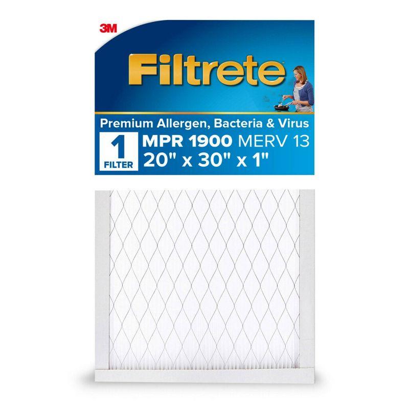 Filtrete 20x30x1 Premium Allergen Bacteria Virus Air Filter