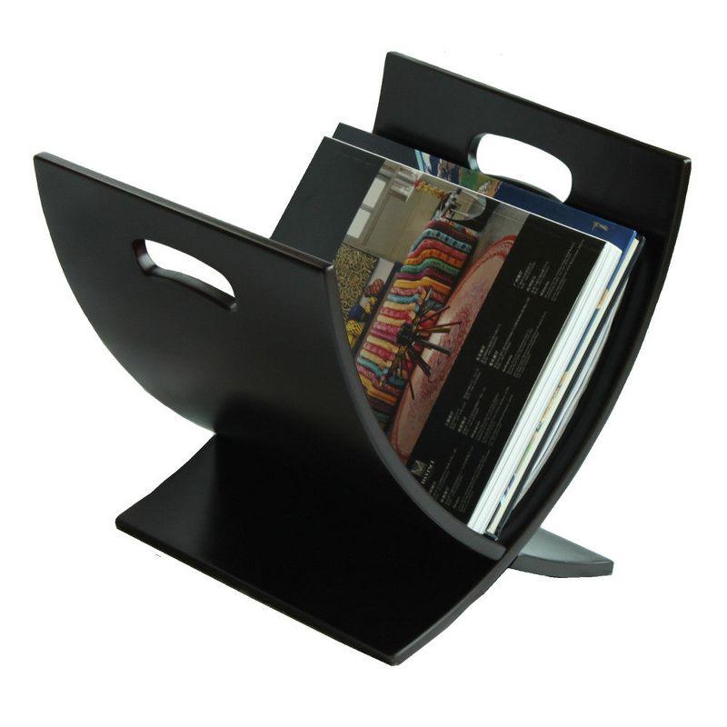 Oceanstar Contemporary X Style Wooden Magazine Rack