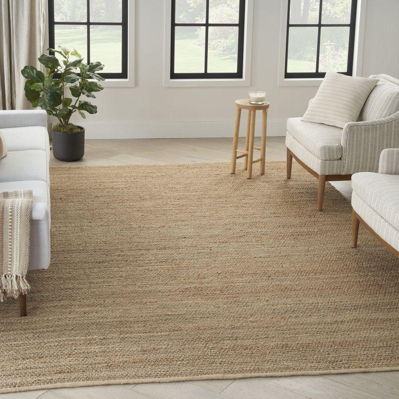 Nourison Hand Woven Natural Jute Rug Natural 8' x 10'