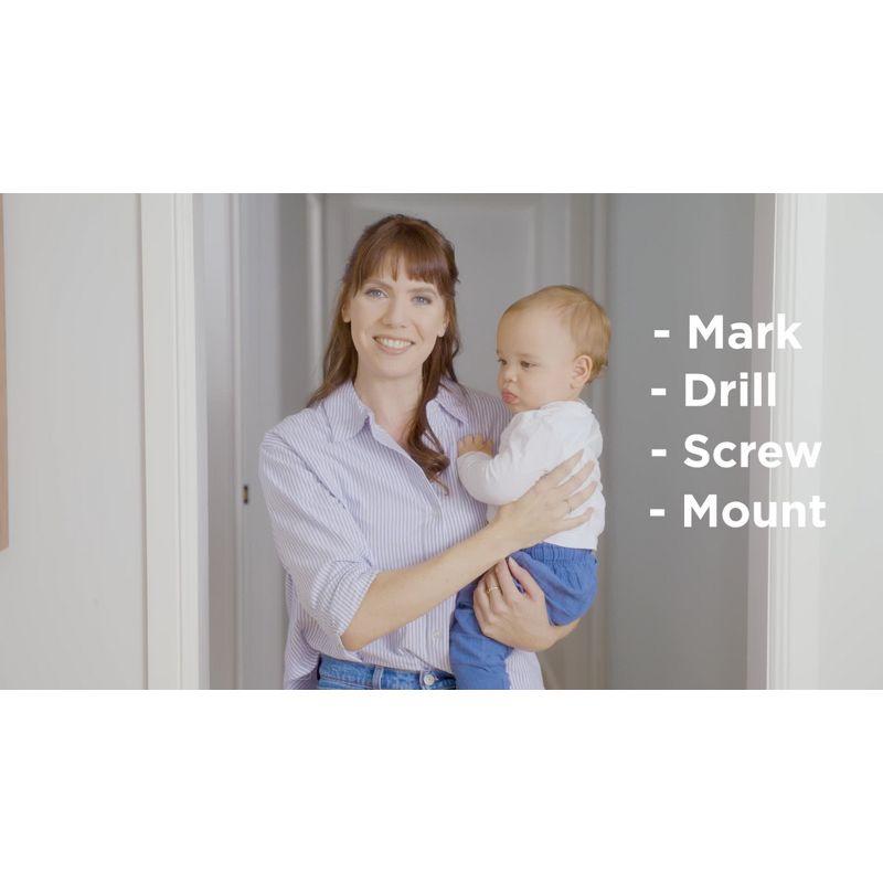 Perma Child Safety Outdoor Retractable Baby Gate 33" Tall, Extends to 71" Wide, Black