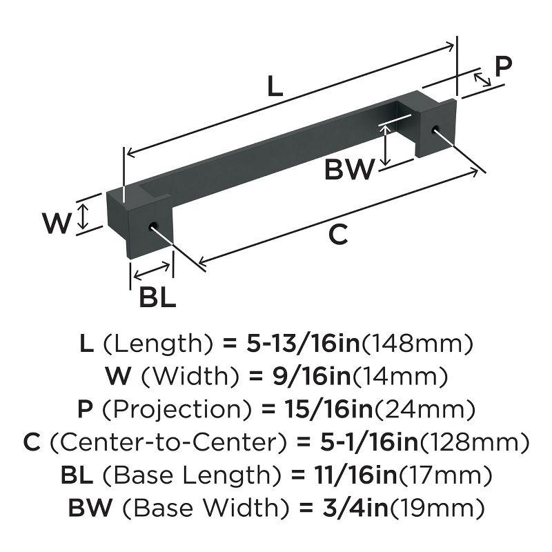 Matte Black Traditional Cabinet Bar Pull with Mounting Hardware