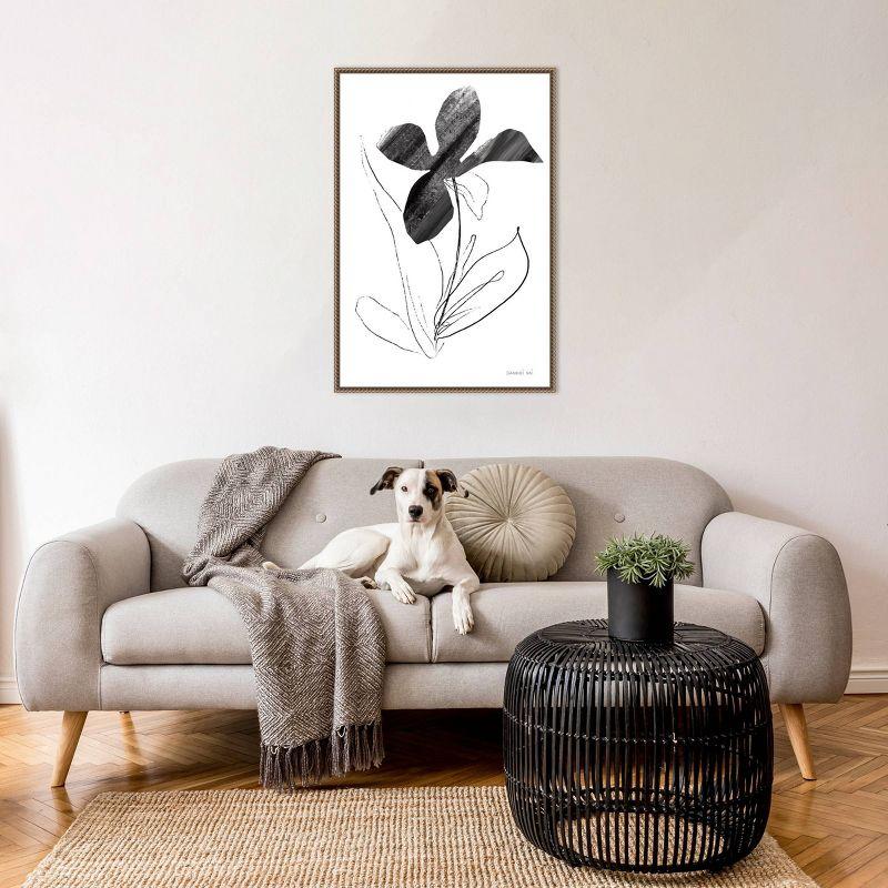 23"x33" Paradise Plants II by Danhui Nai Framed Canvas Wall Art Print Bronze - Amanti Art: Modern Style, Polystyrene Frame, Botanical Theme