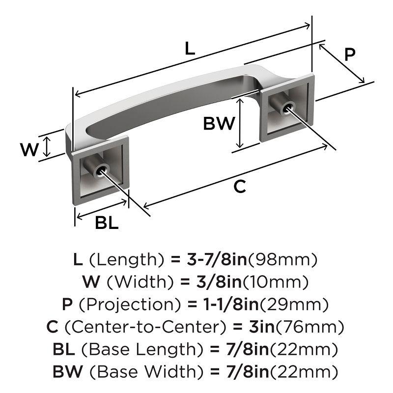 Amerock Ville 3 inch (76mm) Center-to-Center Cabinet Pull