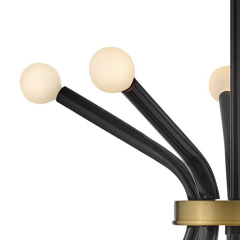 Lark Axton 10 - Light Chandelier in  Black/Lacquered Brass