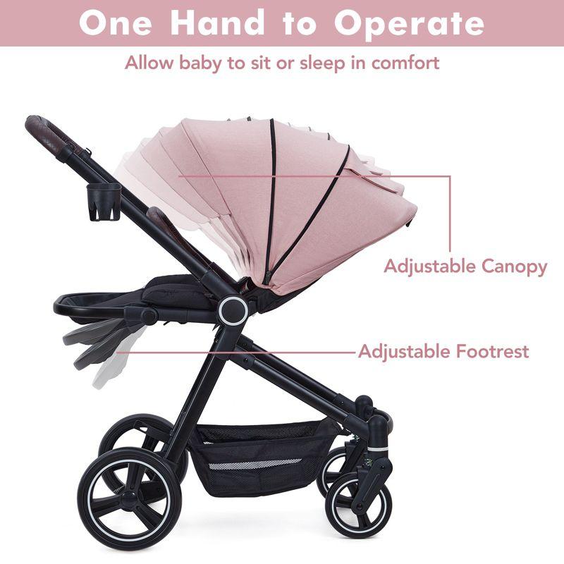 Foldable Baby Stroller, High Landscape Pushchair for Newborn