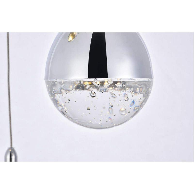 Elegant Lighting Amherst Collection LED 3-light chandelier 12in x 9in chrome finish