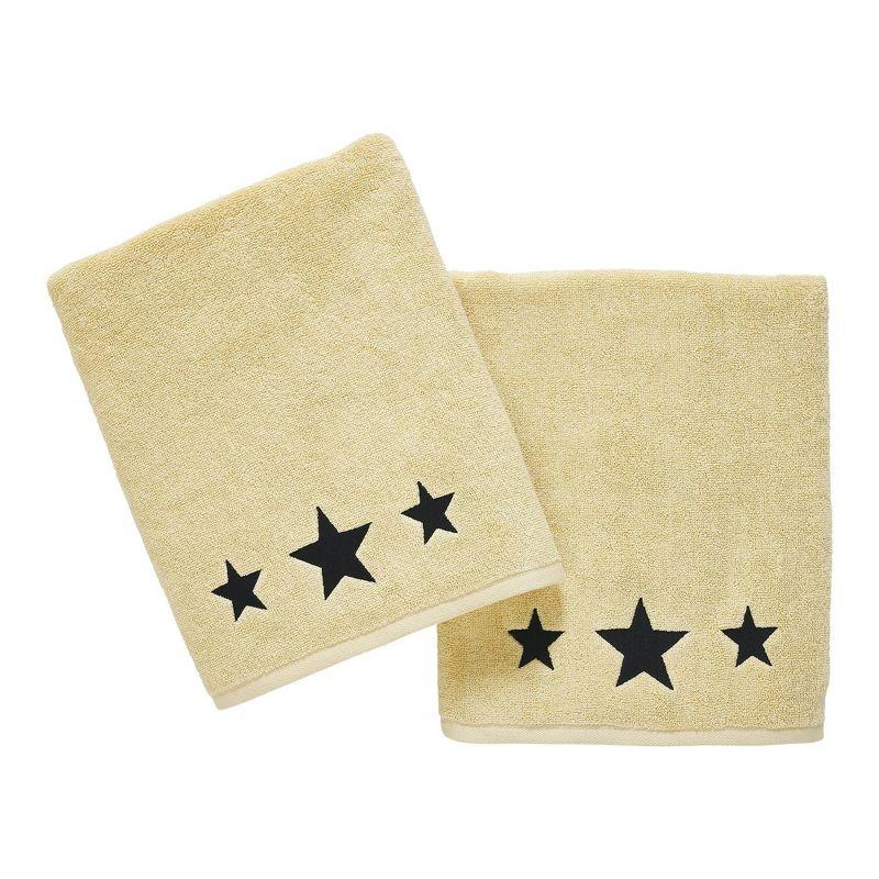 VHC Brands Timeless Linens Stars Bath Towel Set of 2 27x54 (Set of 2)