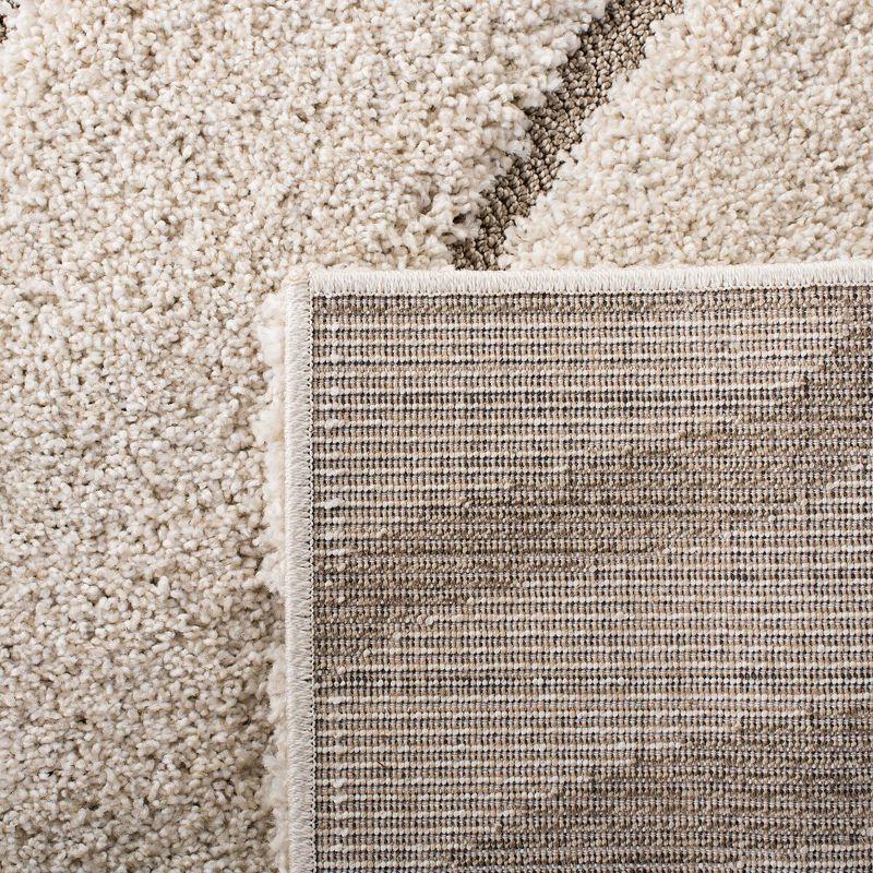 Florida Shag SG472 Power Loomed Indoor Area Rug - Cream/Beige - 9'x12' - Safavieh