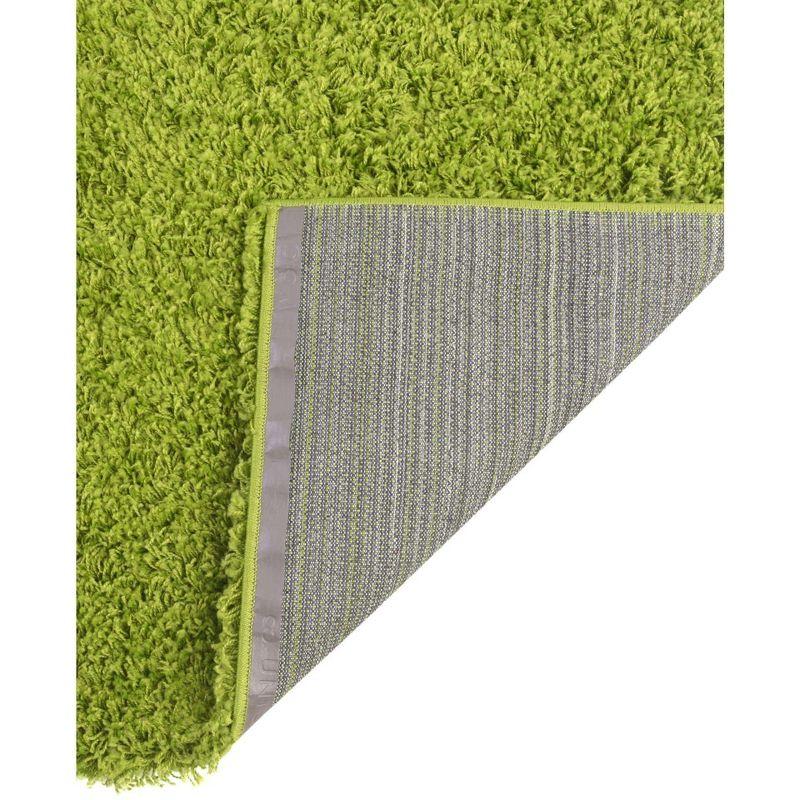 Lush Green Square Synthetic Shag Rug 8'x8' - Reversible & Easy Care