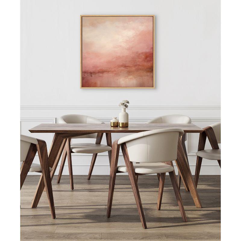 Kate & Laurel All Things Decor 30"x30" Tonal Abstract Pink Peach Framed Canvas by The Creative Bunch Studio Natural