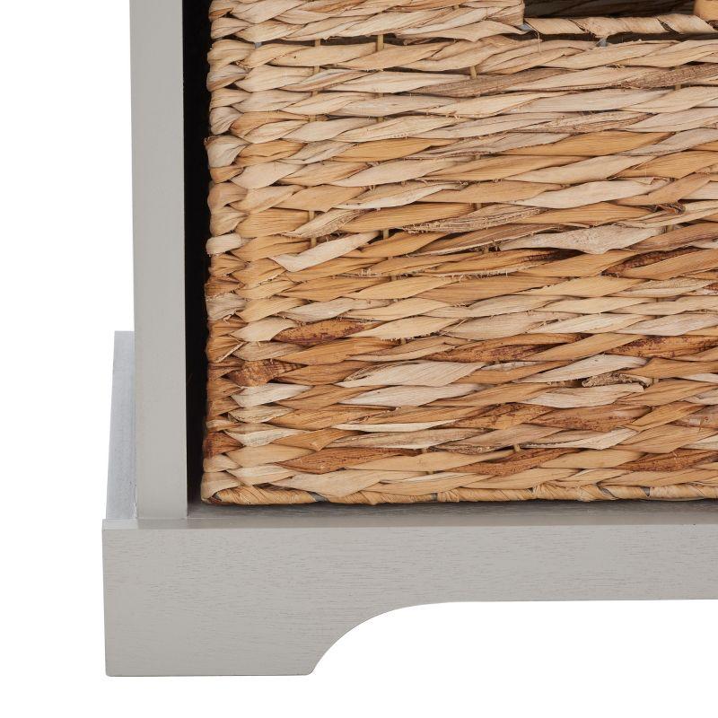 Freddy Wicker Storage Bench - AMH5736 - Vintage Grey - Safavieh