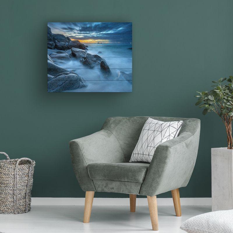 Trademark Fine Art -Mathieu Rivrin 'Blue Hour for a Blue Ocean' Canvas Art