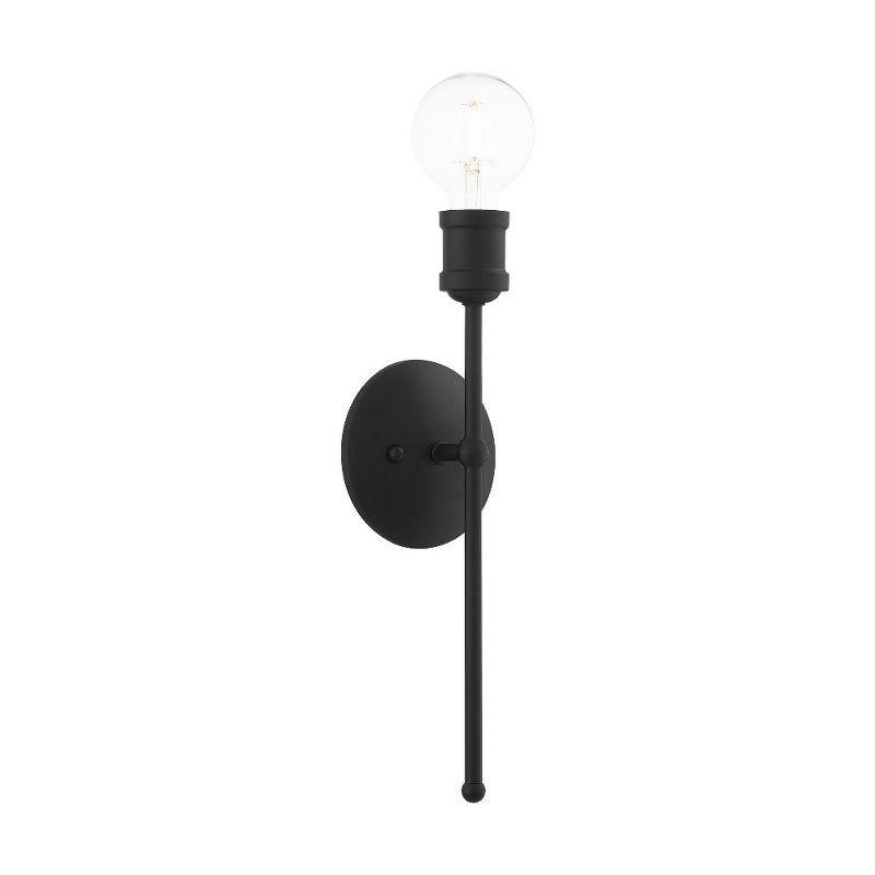 Lansdale Contemporary Black Steel Dimmable Wall Sconce