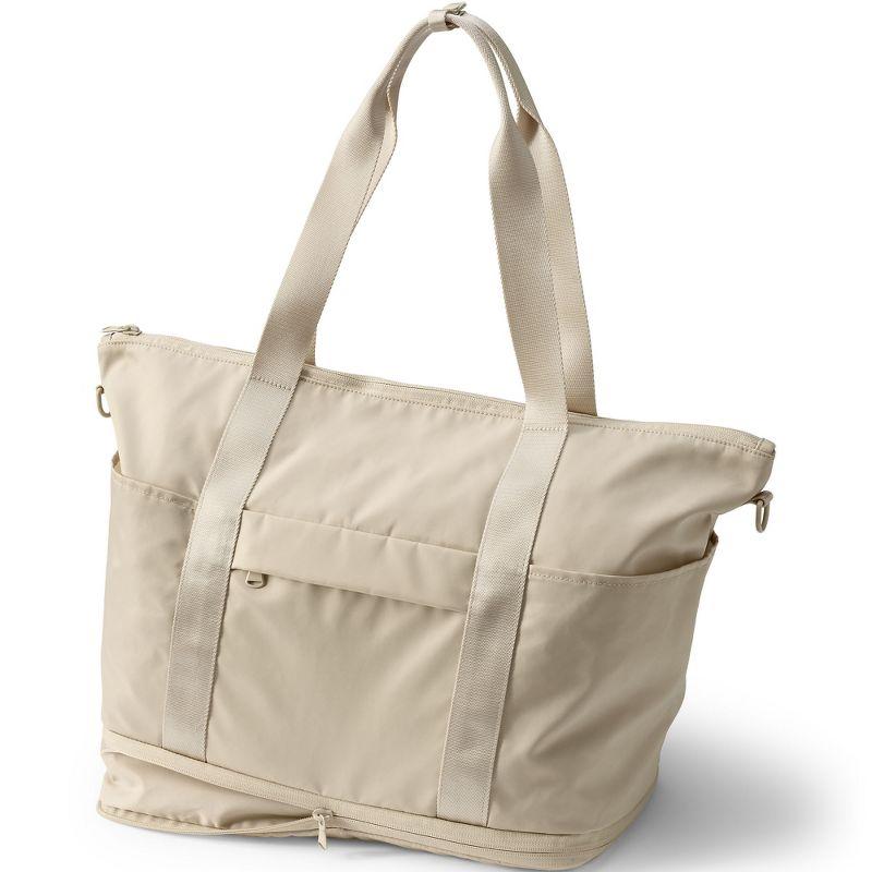 Lands' End Travel Nylon Expandable Packable Tote Bag -  - Driftwood Tan