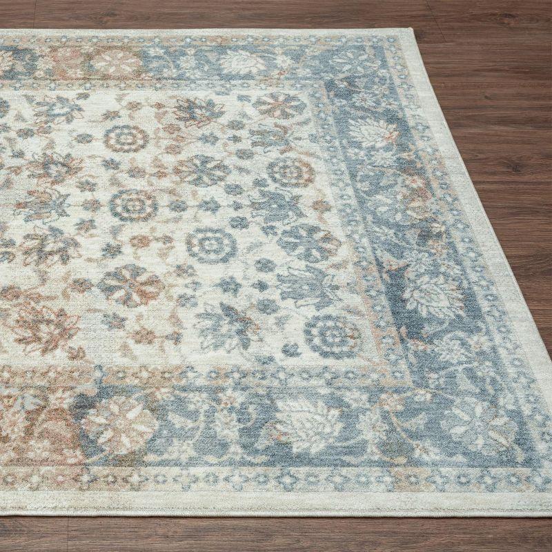 Luxe Weavers Floral Oriental Ivory 5x7 Area Rug