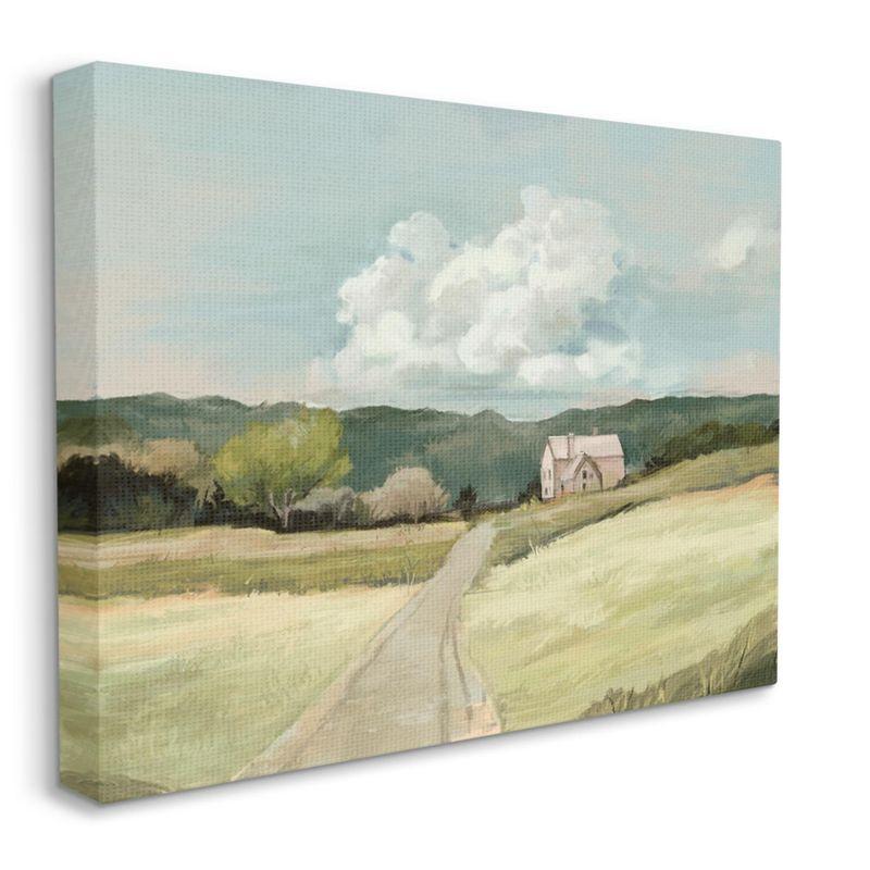 Countryside Road Leading Home Landscape Canvas Art