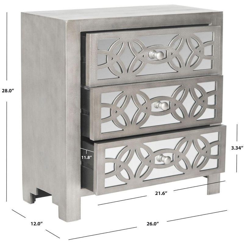Tasha 3 Drawer Chest - AMH1505 - Grey - Safavieh Couture