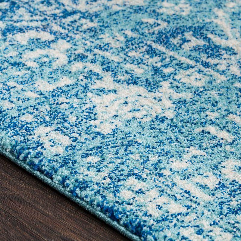 Livabliss 7'10"x10'3" Worsham Traditional Rug Teal: Stain & Fade-Resistant, Medium Pile, Indoor Use