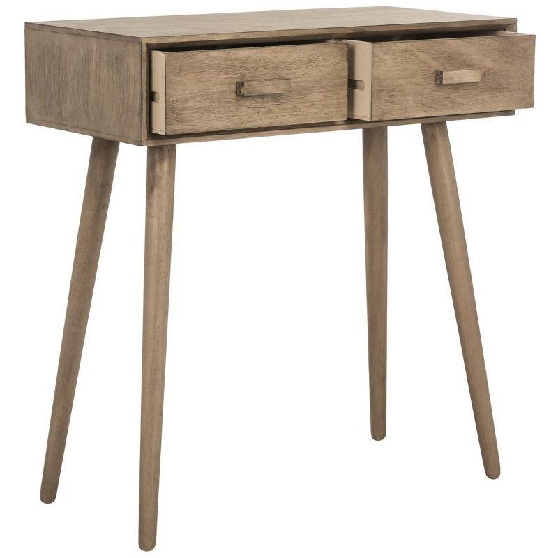 Desert Brown Transitional 2-Drawer Pine Console Table