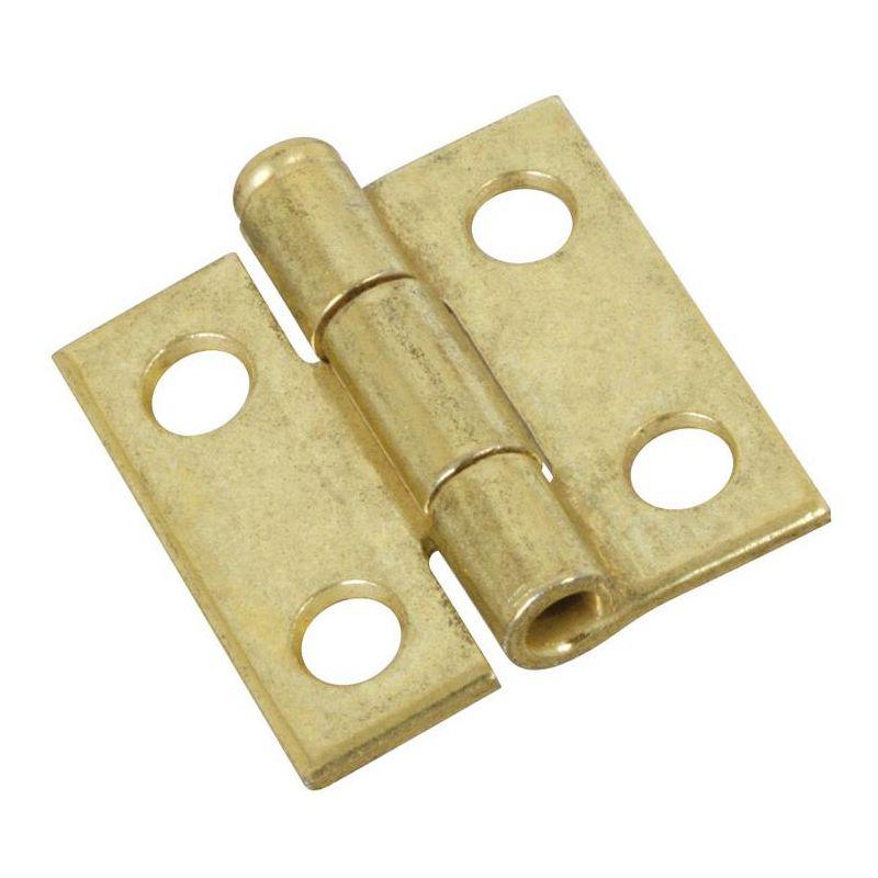 National Hardware 1 in. L Brass-Plated Mortise Door Hinge 1 pk