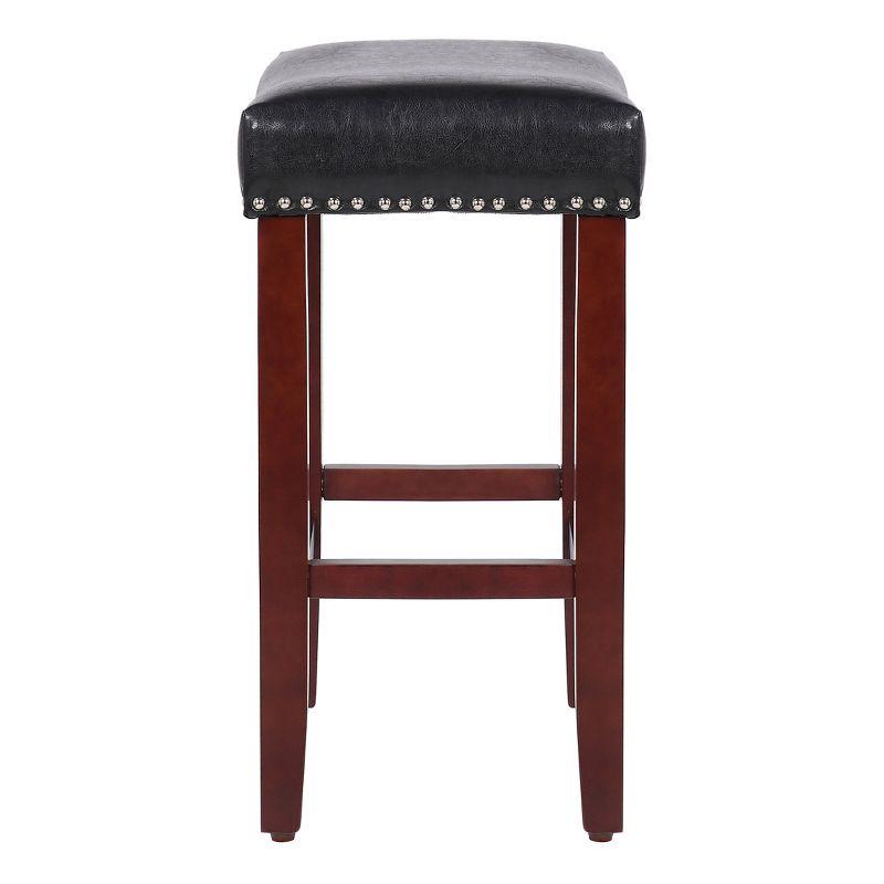 WestinTrends 24" Upholstered Saddle Seat Counter Stool