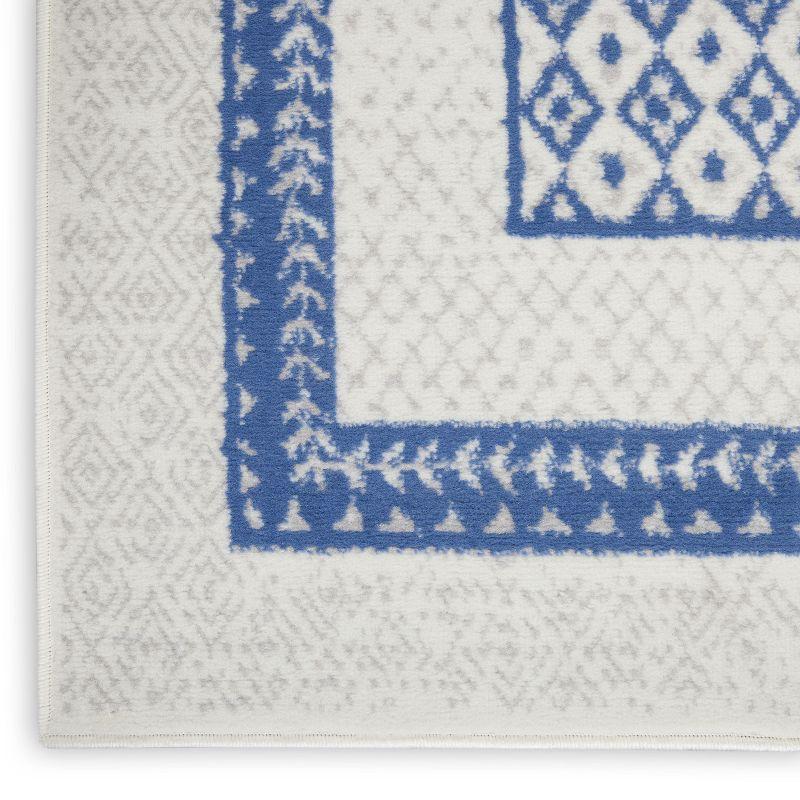 Nourison Whimsicle WHS13 Indoor only Area Rug - Ivory Blue 2' x 3'