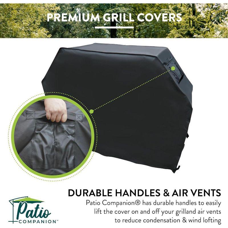 Patio Companion Premium, 72″ BBQ Grill Cover, 10 Year Warranty, Heavy-Grade UV Blocking Material, Waterproof and Weather Resistant, Gas Grill Cover