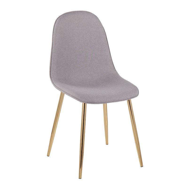 Set of 2 Pebble Steel/Polyester Dining Chairs - LumiSource