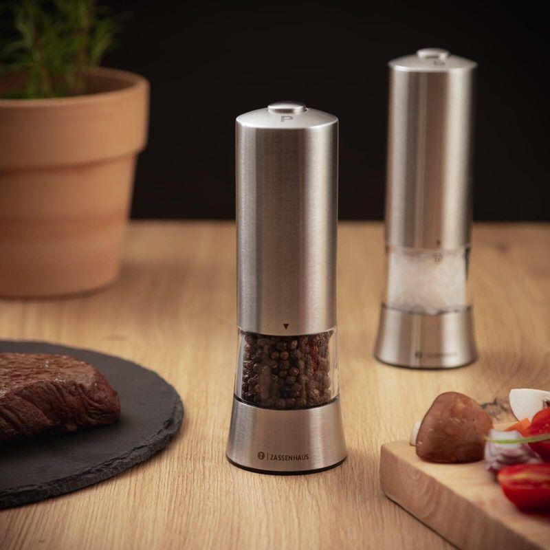 Frieling Zassenhaus Gera Stainless Steel/Acrylic Electric Salt Mill