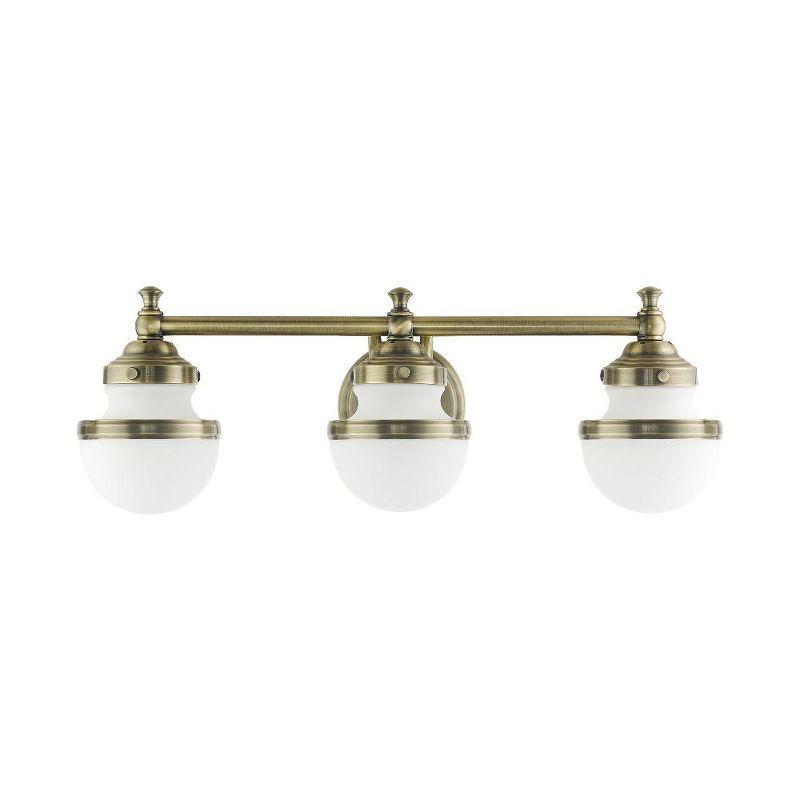 Livex Lighting Oldwick 3 - Light Vanity in  Antique Brass
